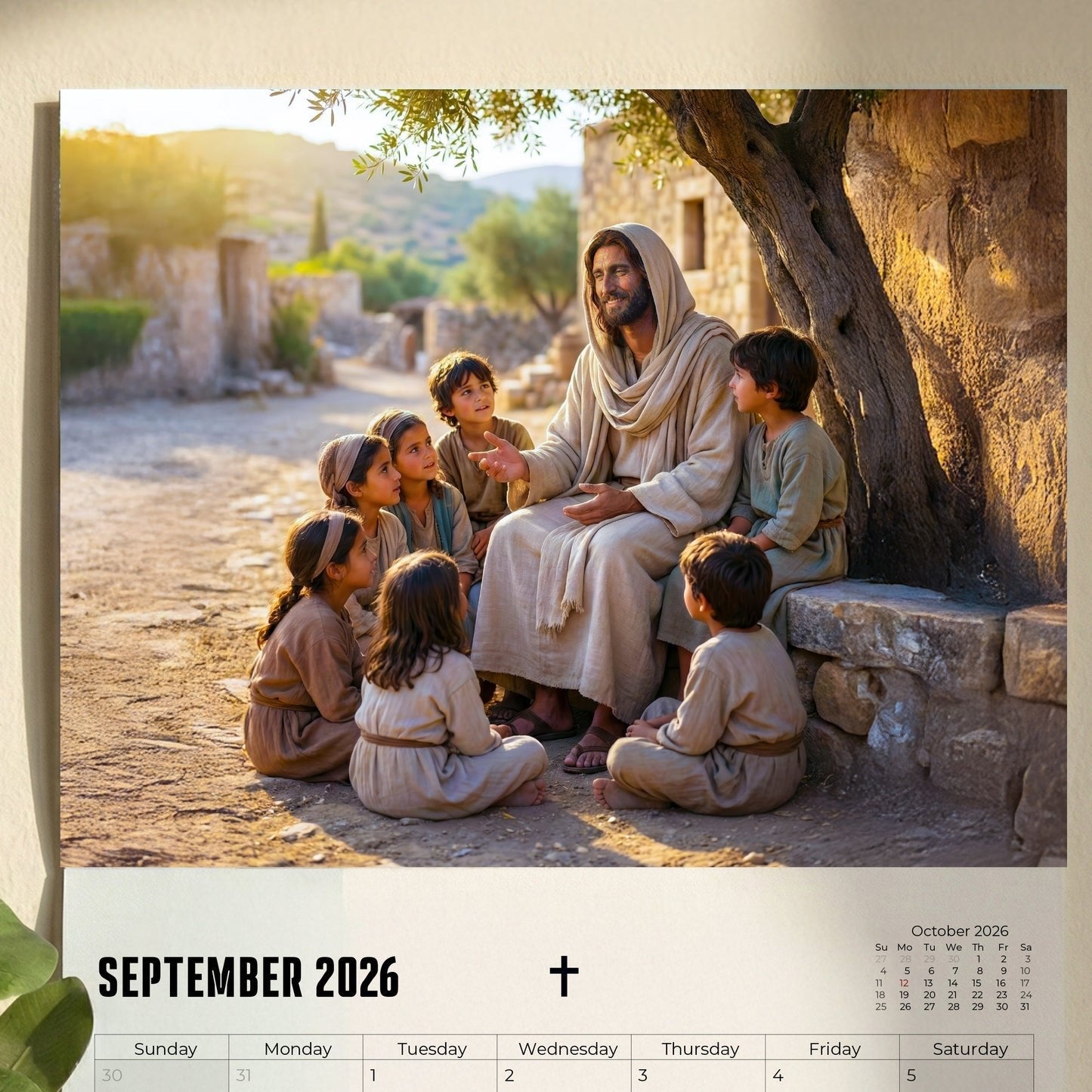 ✝️Gesù Cristo Immagini raffinate Calendario da parete 2026 - Fede quotidiana, pace e ispirazione divin