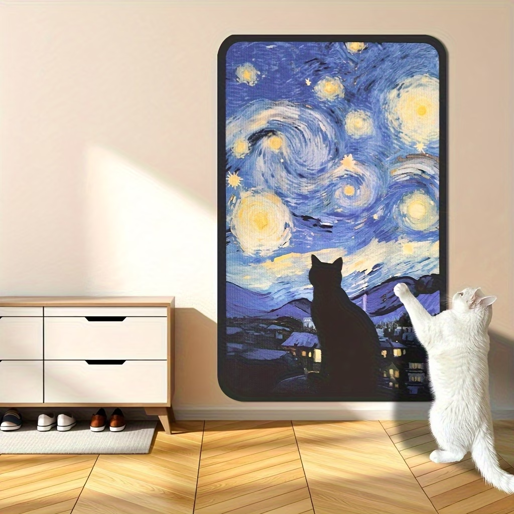 Tappetino artistico da parete per gatti | Tappetino da parete salvaspazio