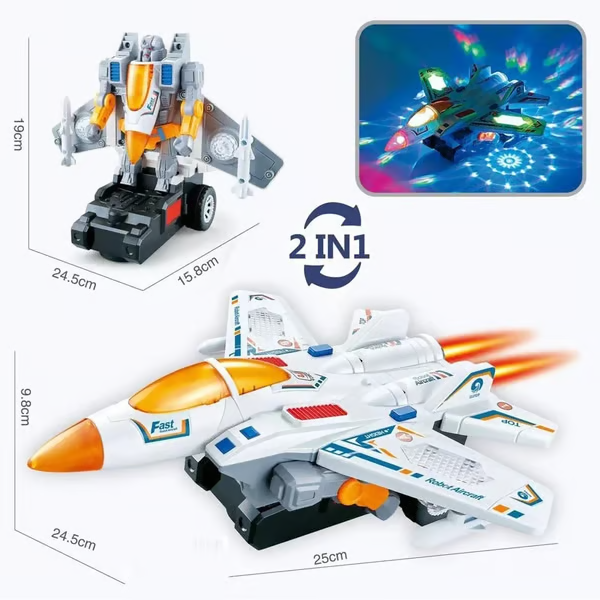 🔥Saldi natalizi 49% di sconto🎄Auto giocattolo elettrica della polizia con deformazione universale