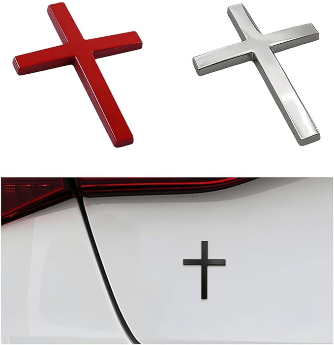 Acquistane uno e ricevi uno gratis!✝️ Adesivi con croce metallica di Gesù Cristo