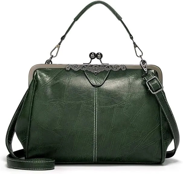💼Borsa tote da donna in pelle impermeabile con chiusura a scatto “Kiss-Lock” Kattee Elegant 2026