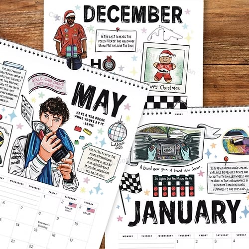 🏎️📅F1 Scrapbook Race Calendar 2026 — Il calendario da parete definitivo per gli appassionati di corse automobilistich