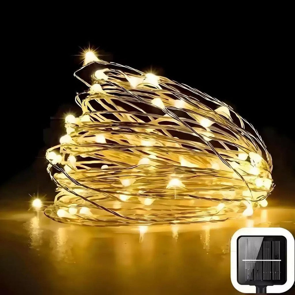 Catene luminose a LED alimentate a energia solare