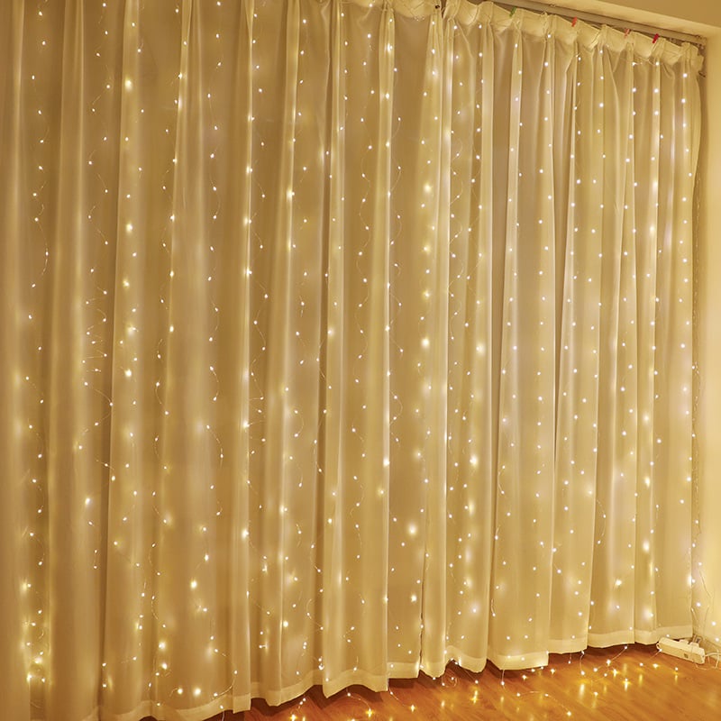 🎁Saldi natalizi anticipati 49% di sconto🎅Catena luminosa a LED, cortina luminosa a LED alimentata tramite USB per confezioni regalo