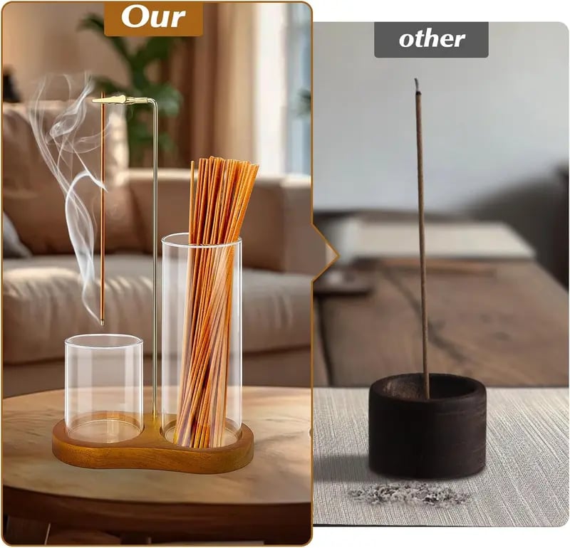 Portacandele e porta incenso 2 in 1 (senza profumo)