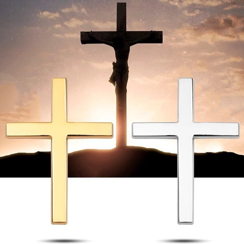 Acquistane uno e ricevi uno gratis!✝️ Adesivi con croce metallica di Gesù Cristo