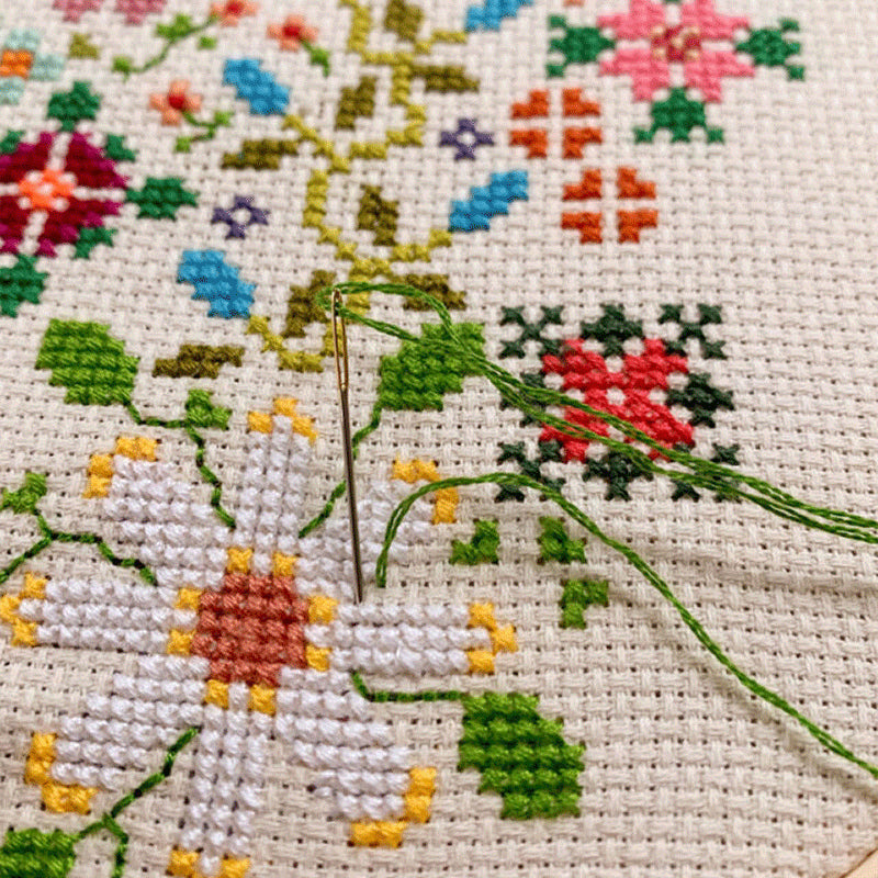 🔥 Vendita flash 49% di sconto - 🌸 Kit per ricamo a punto croce “Un fiore al giorno