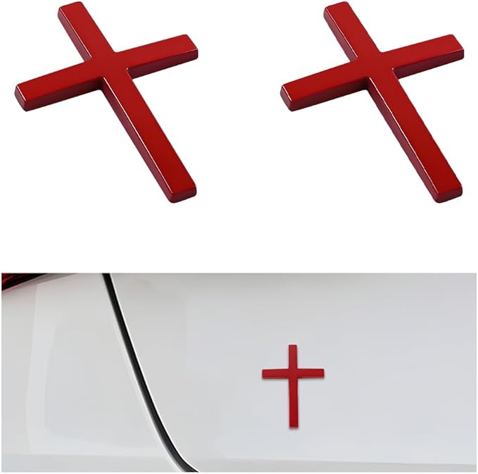 Acquistane uno e ricevi uno gratis!✝️ Adesivi con croce metallica di Gesù Cristo