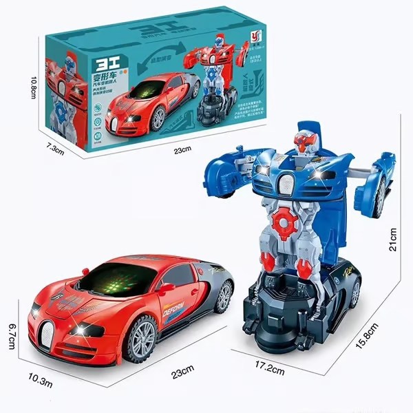 🔥Saldi natalizi 49% di sconto🎄Auto giocattolo elettrica della polizia con deformazione universale