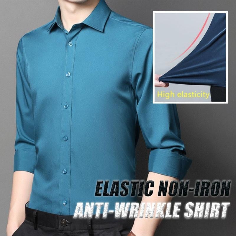 Camicia da uomo button-down senza rughe