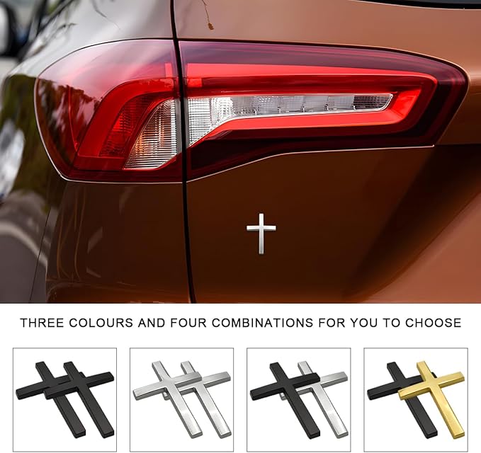 Acquistane uno e ricevi uno gratis!✝️ Adesivi con croce metallica di Gesù Cristo