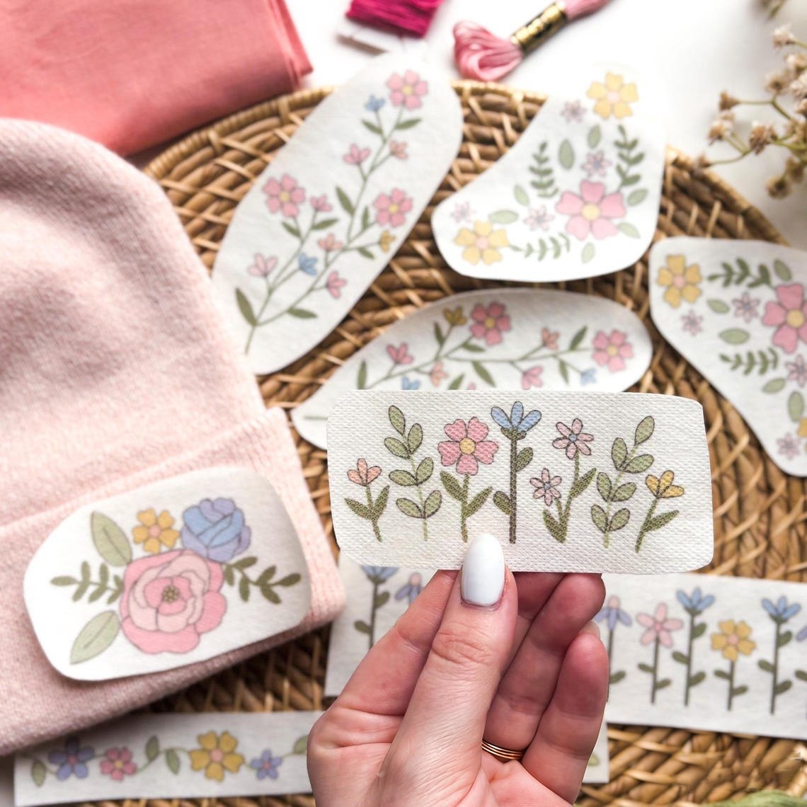 🌸Linee floreali Motivi floreali disegnati Motivi ricamati – Ricamo e cucito per principianti