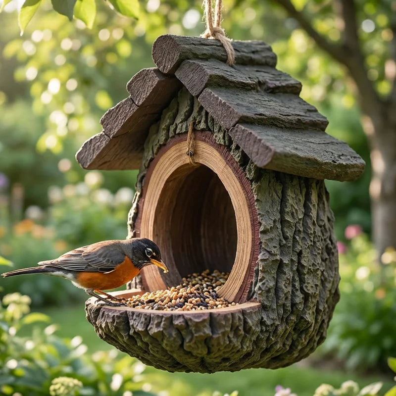 Mangiatoia per uccelli da esterno per decorare il giardino
