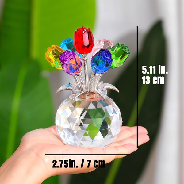 Vaso Prisma Cristallo Fiore🌈