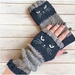 🎁Promozione dell'ultimo giorno 49% DI SCONTO🐱 Guanti da donna in maglia con gattini — Per mani calde e dita libere