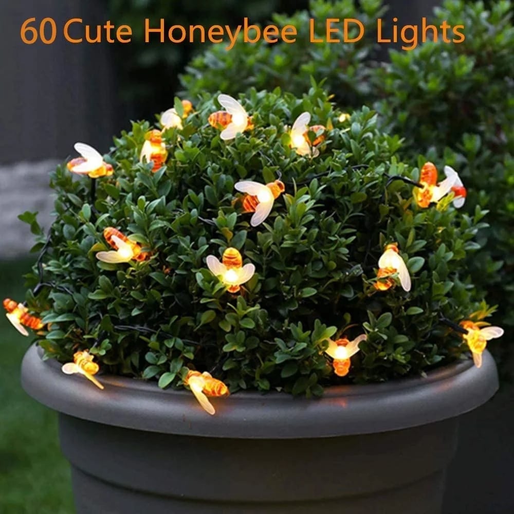 🐝Catene luminose a LED alimentate da pannelli solari