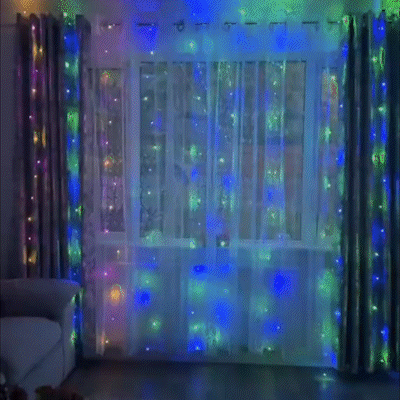 🎁Saldi natalizi anticipati 49% di sconto🎅Catena luminosa a LED, cortina luminosa a LED alimentata tramite USB per confezioni regalo