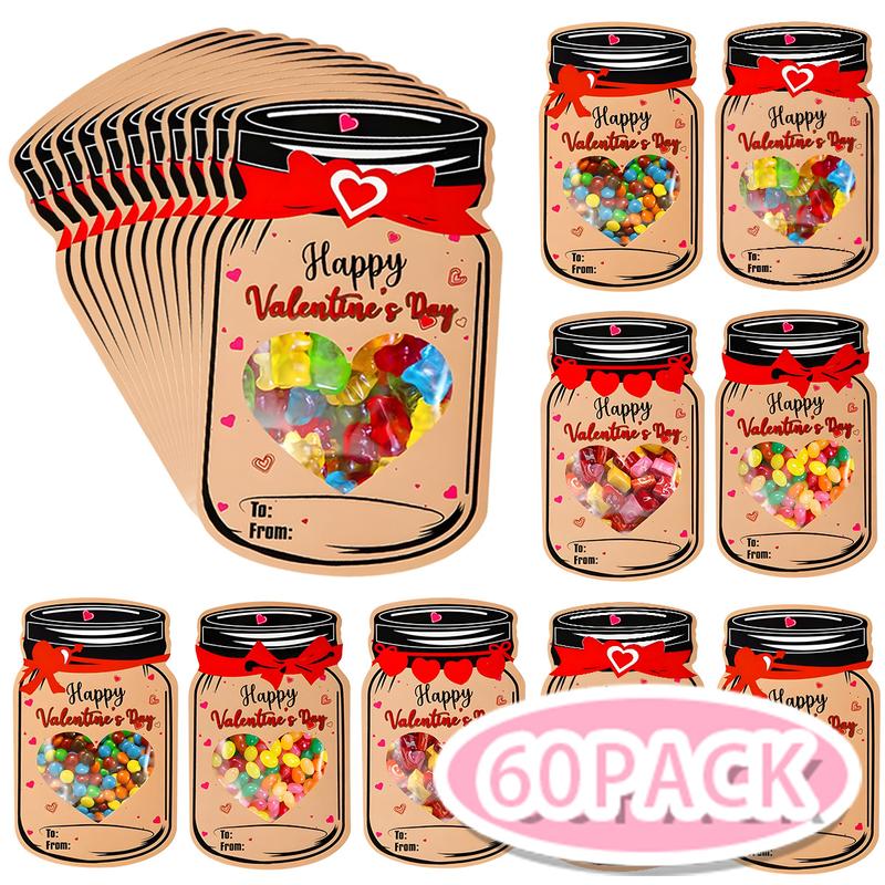 💖 Biglietti di San Valentino per bambini –  Biglietti regalo di San Valentino in barattolo di vetro 💖