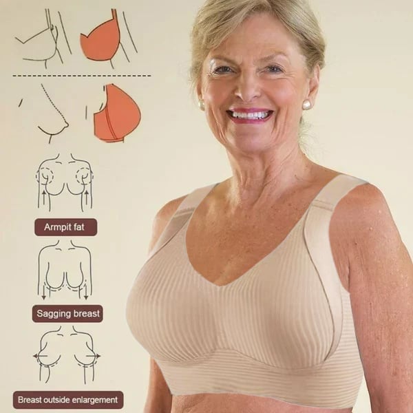 Reggiseno push-up senza ferretto super rassodante, comfort per tutto il giorno, niente più cedimenti (confezione risparmio da 2 pezzi)