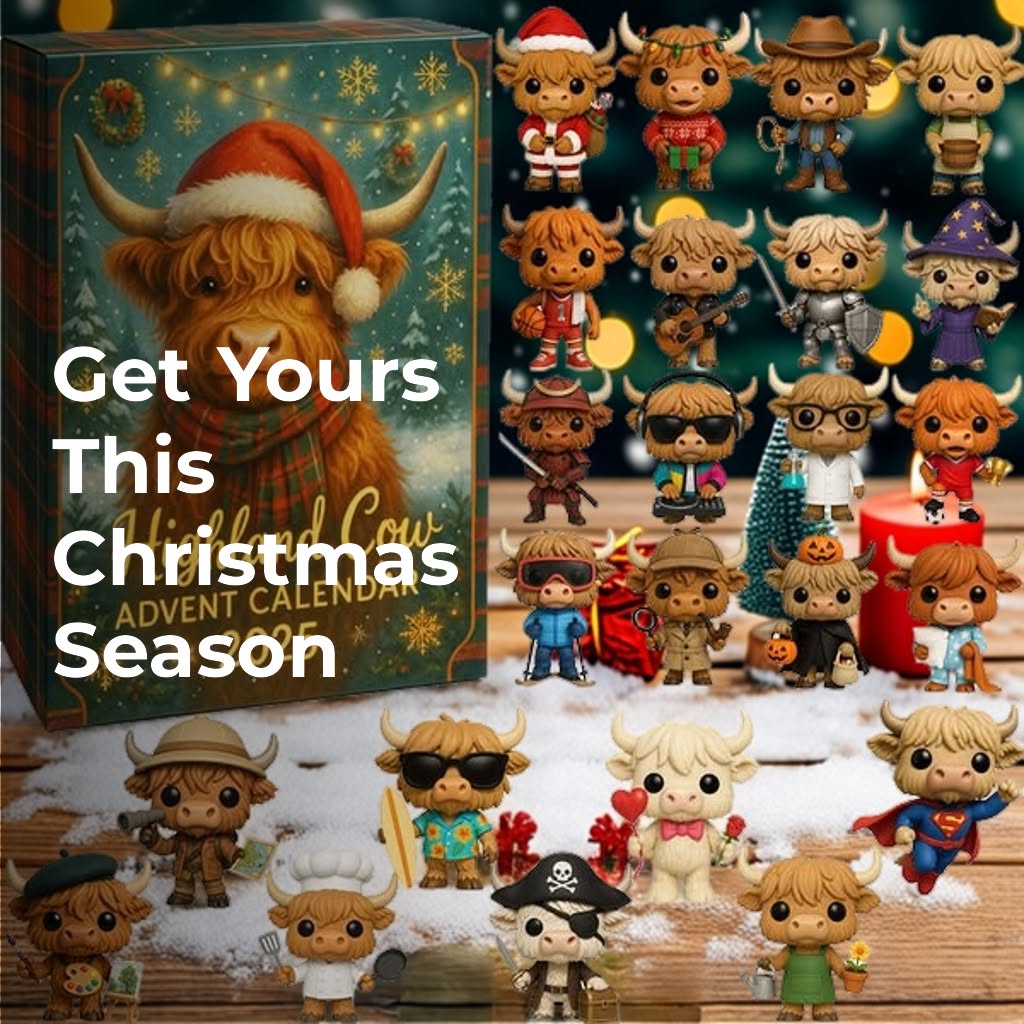 Calendario dell'Avvento Highland Cow 2025 🐮🎄--24 giorni di sorprese