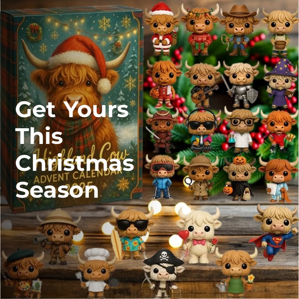 Calendario dell'Avvento Highland Cow 2025 🐮🎄--24 giorni di sorprese