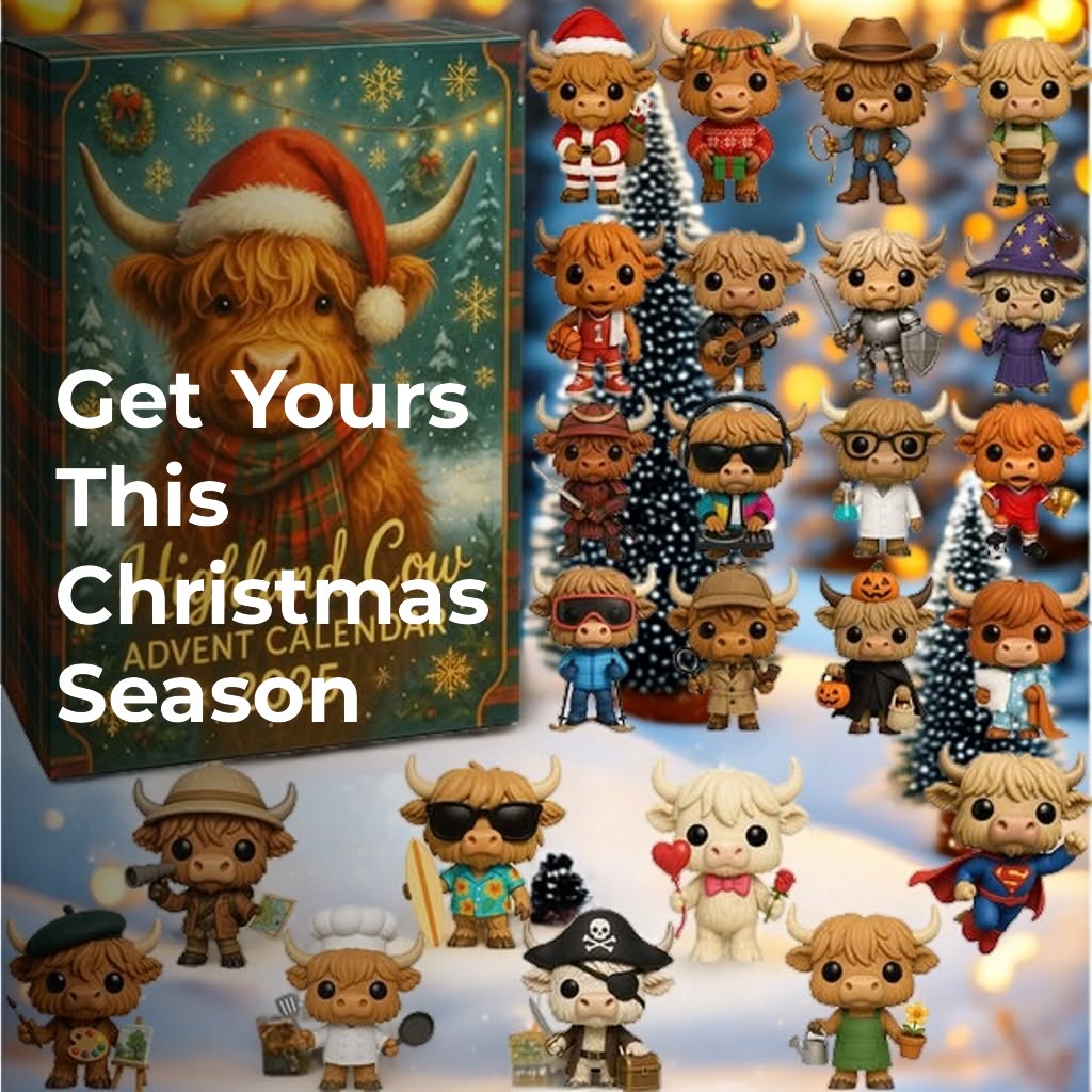 Calendario dell'Avvento Highland Cow 2025 🐮🎄--24 giorni di sorprese