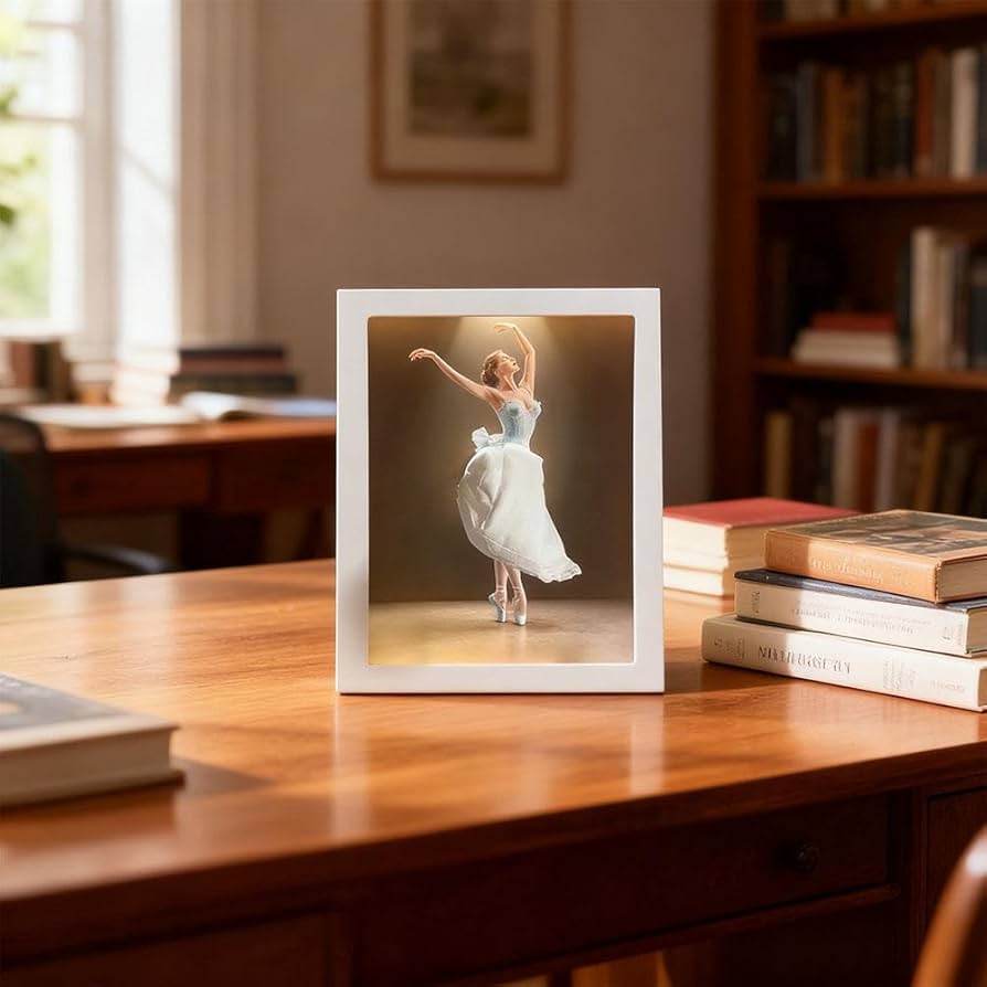 Scatola porta fazzoletti a forma di ballerina con luce