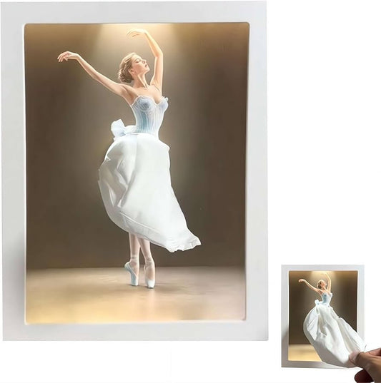 Scatola porta fazzoletti a forma di ballerina con luce