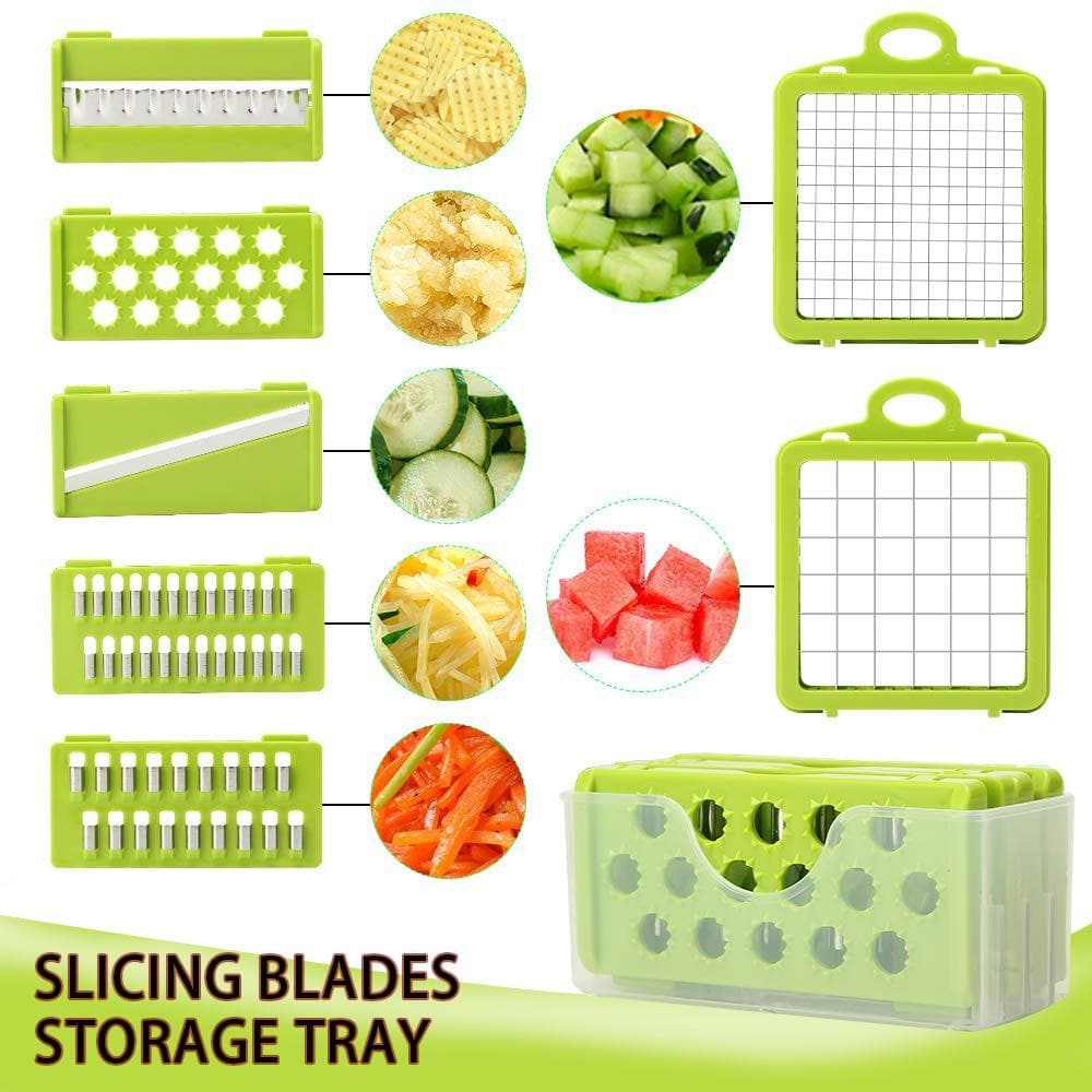 Taglia verdure multifunzionale | Set da 14 pezzi🥗 (🔥50% di sconto)