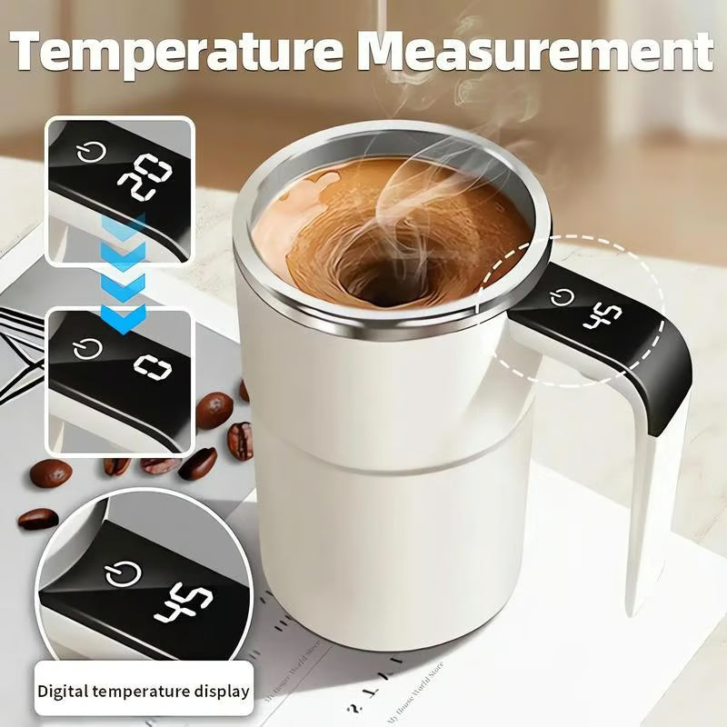 🔥Smart Magnetic Stirring Mug – miscelatore per bevande autorefrigerante con display della temperatura🌀