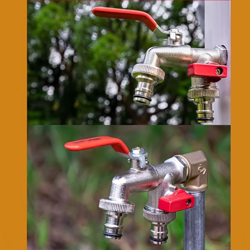 🔥 OFFERTA LIMITATA: 50% DI SCONTO! ⚙️ Rubinetto da giardino universale in acciaio inossidabile a doppia uscita – Valvole indipendenti, resistente e facile da installare 🚰