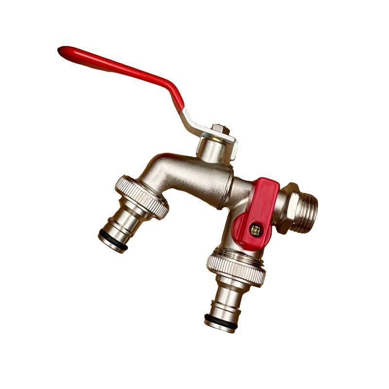 🔥 OFFERTA LIMITATA: 50% DI SCONTO! ⚙️ Rubinetto da giardino universale in acciaio inossidabile a doppia uscita – Valvole indipendenti, resistente e facile da installare 🚰