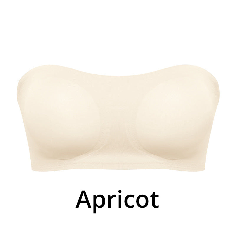 Reggiseno senza ferretto e senza spalline da donna, con chiusura incrociata sul fianco