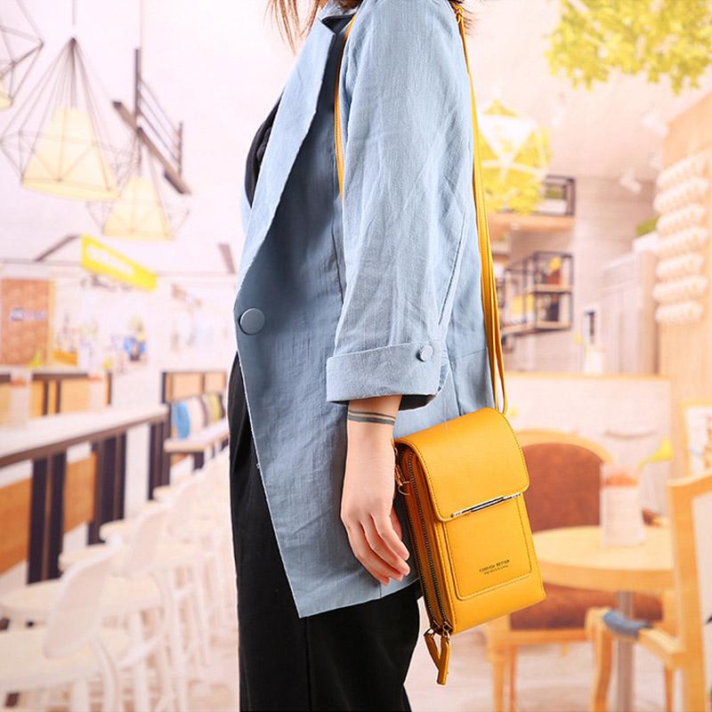 Borsa a tracolla per cellulare con touch screen da donn