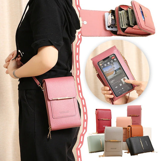 Borsa a tracolla per cellulare con touch screen da donn