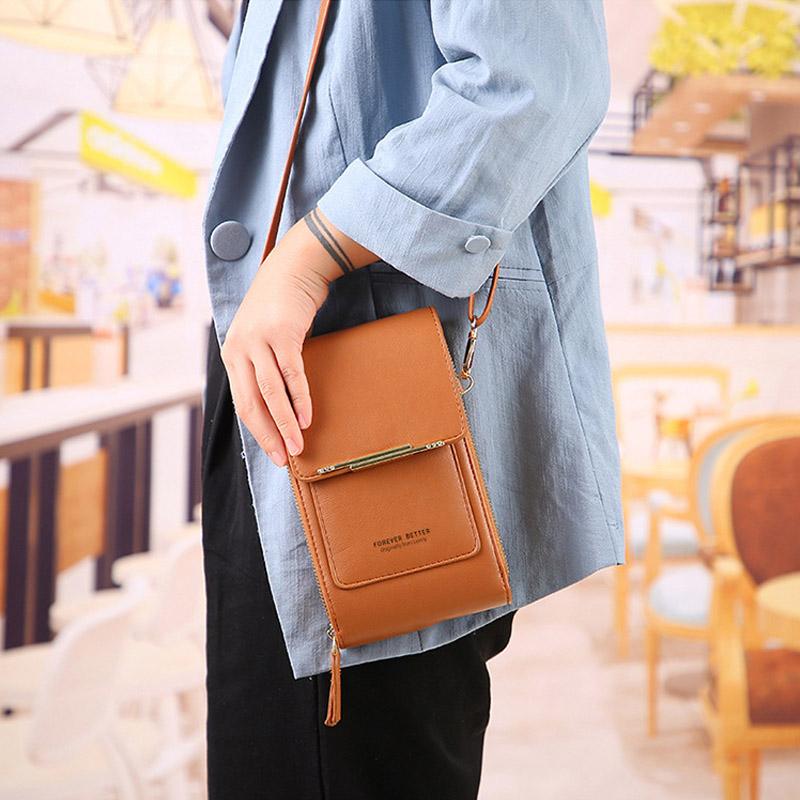 Borsa a tracolla per cellulare con touch screen da donn