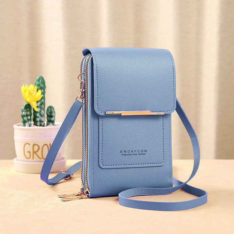 Borsa a tracolla per cellulare con touch screen da donn