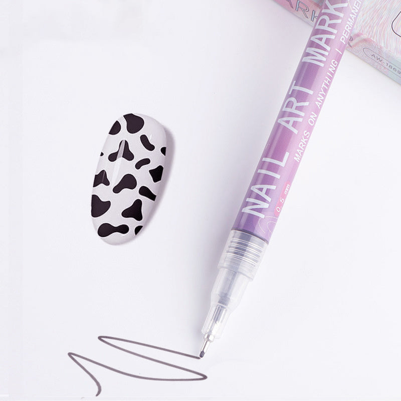Set di 12 penne per nail art colorate