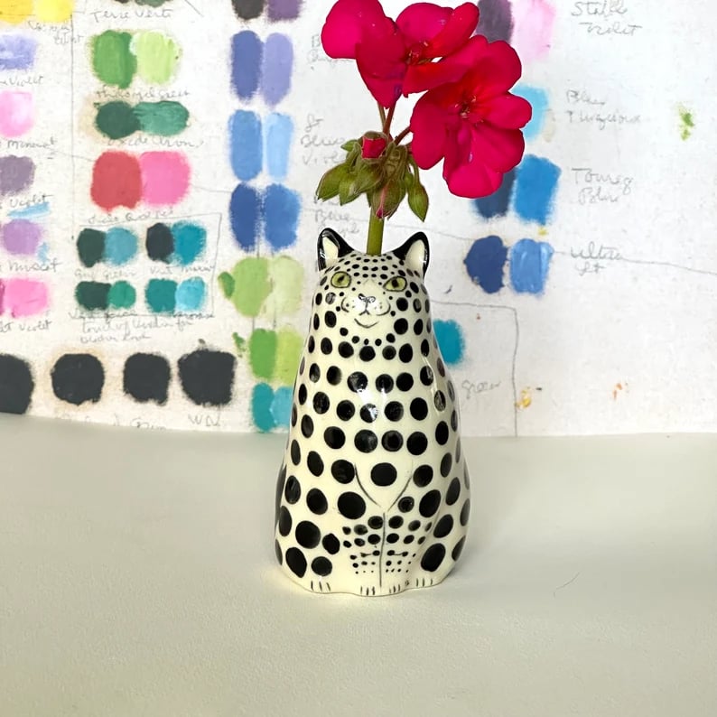 ⏳ Offerta speciale a tempo limitato ⏰ Vaso con gatto a pois🐱
