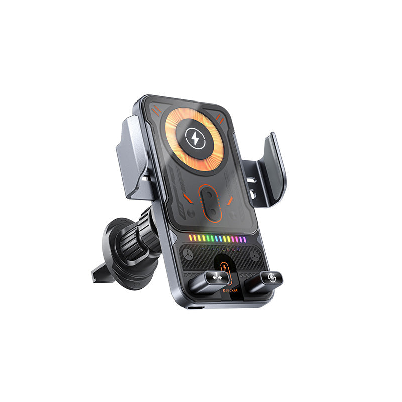 🔥SVENDITA SCONTO DEL 50%📱Supporto rotante 2 in 1 per cellulare e caricatore wireless per auto⚡