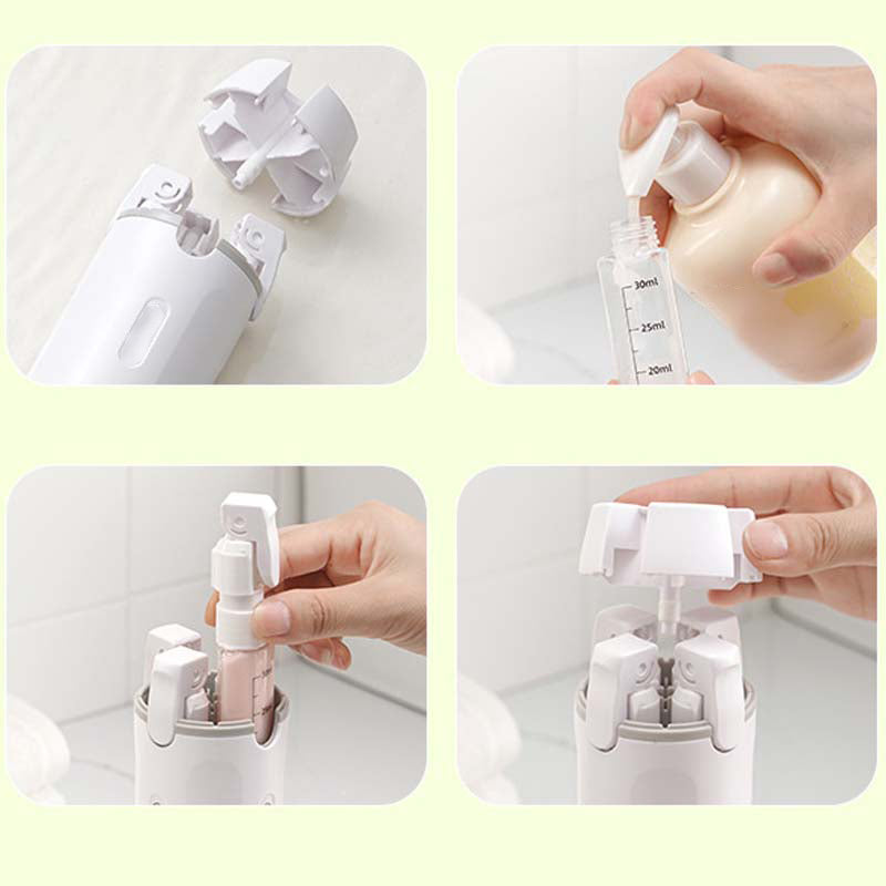 📢📢50% di sconto! 🧳Flaconi dispenser da viaggio ricaricabili 4 in 1: compatti, ermetici e super pratici ✈️🧴