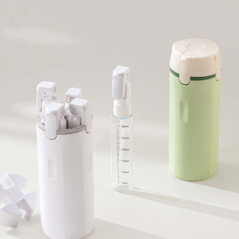 📢📢50% di sconto! 🧳Flaconi dispenser da viaggio ricaricabili 4 in 1: compatti, ermetici e super pratici ✈️🧴