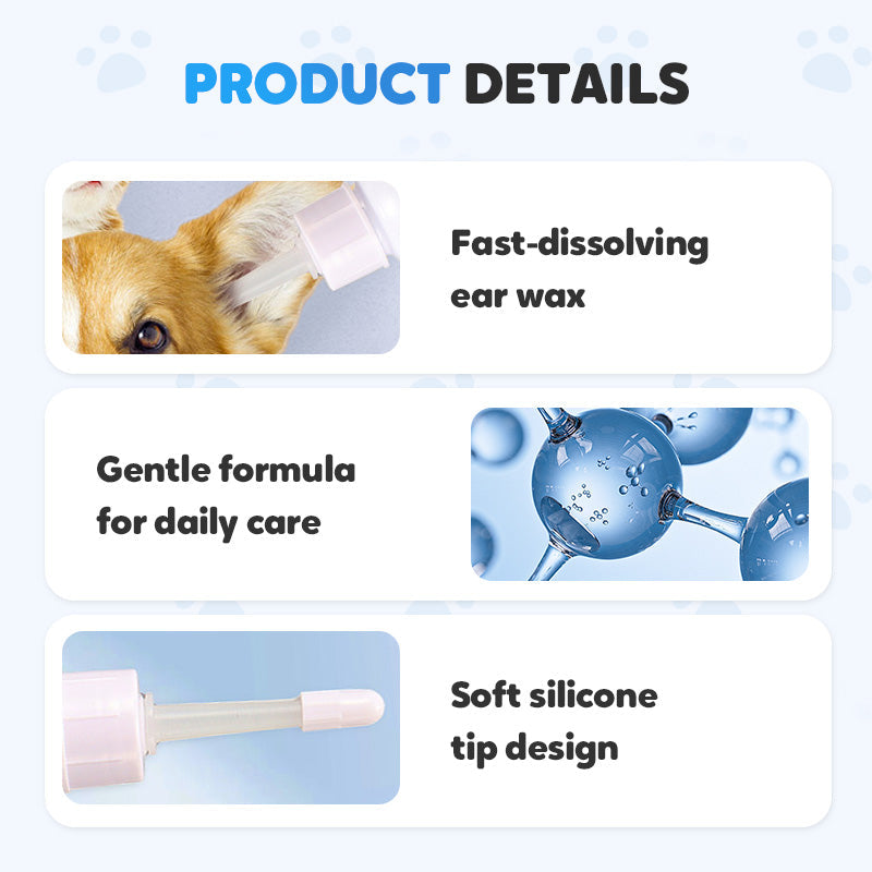 ✨Detergente per orecchie per animali – Formula delicata all'aloe vera, previene infezioni e odori 🌿