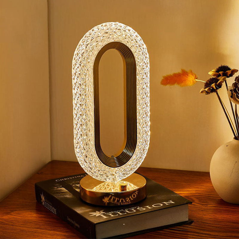 Lampada da notte ricaricabile di lusso con cristallo LED