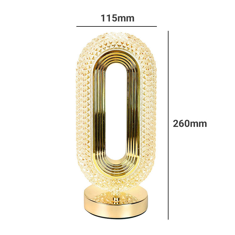 Lampada da notte ricaricabile di lusso con cristallo LED