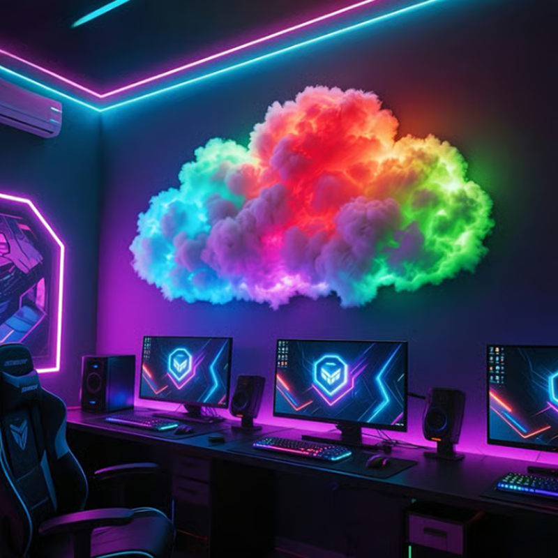 ⏳Offerta speciale a tempo limitato⏰Decorazione luminosa fai da te “Nuvola temporalesca” con LED e alimentazione USB🌈