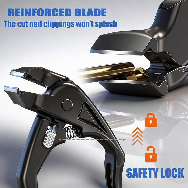 Tagliaunghie in acciaio inossidabile con protezione antispruzzo – Ampia apertura per unghie incarnite e cura dei piedi ✂️👣