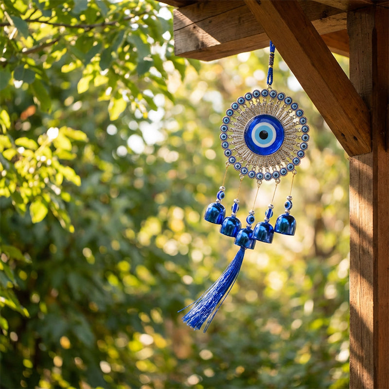 🔮50% DI SCONTO! ✨ Campanella eolica Nazar Amulet – Protezione autentica, suoni rilassanti e simbolismo spirituale per la casa o come regalo 🌬️