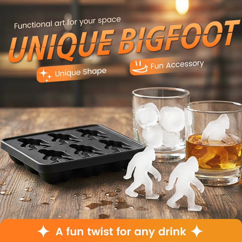 💎50% DI SCONTO! 💎 Stampo in silicone per cubetti di ghiaccio Bigfoot – Cubetti Sasquatch a lento scioglimento, senza BPA e pronti per le feste