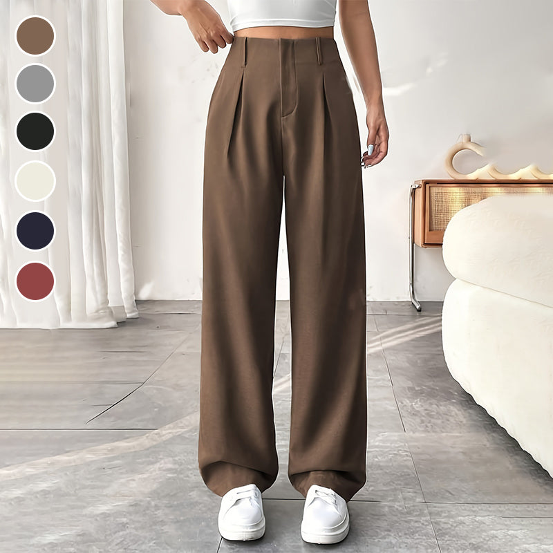 Pantaloni da donna a vita alta e a gamba larga